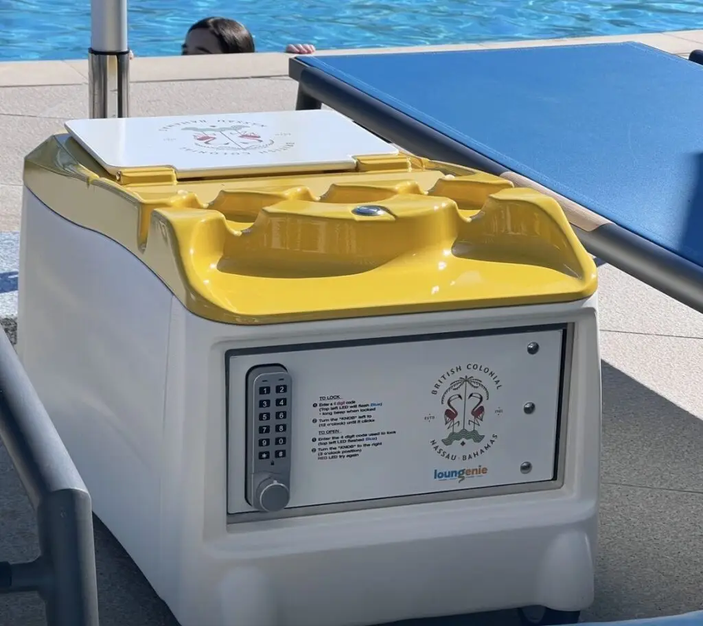 LounGenie smart cabana system at a luxury resort