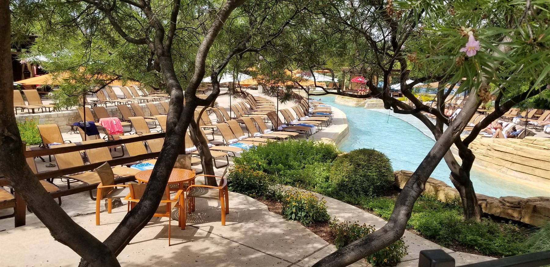 Premium resort pool deck — deployment context for LounGenie